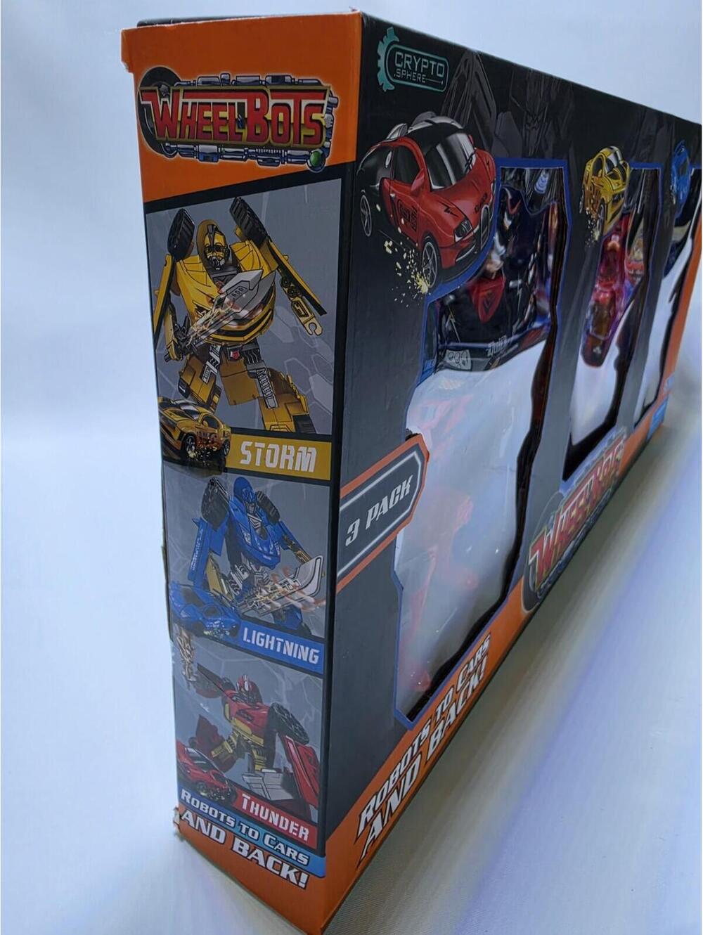 WheelBots Transforming Robots to Cars 3-Pack Set Thunder Storm Lightning Age 3+ - Picture 6 of 9